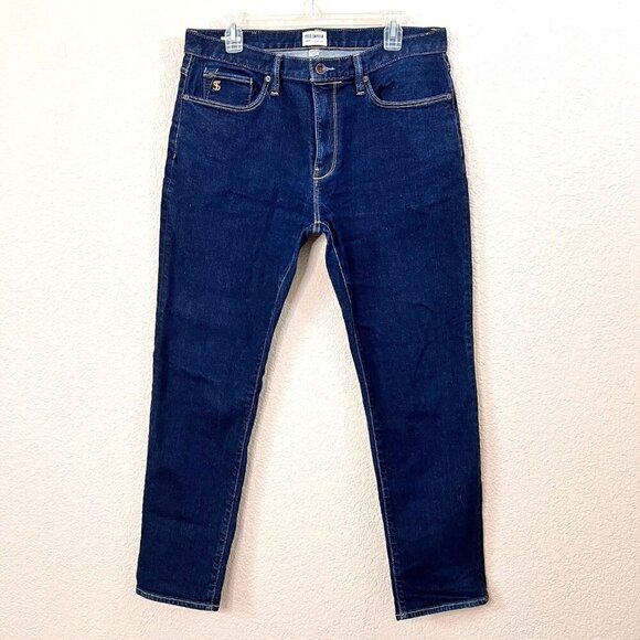 Todd Snyder Size 34x30 Men Blue Slim Fit 5-Pocket Stretch Denim Jeans - Picture 1 of 9